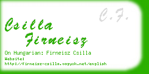 csilla firneisz business card